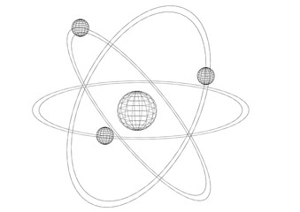 Atom Architect Blueprint - isolated