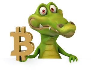 Fototapeta premium Fun crocodile - 3D Illustration