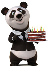 Fun panda - 3d illustration © Julien Tromeur
