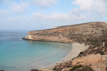 Fototapeta na wymiar the wonderful island of Lampedusa in Italy
