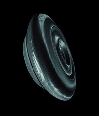 Concept For Modern Sound Speaker Isolated On Black Background