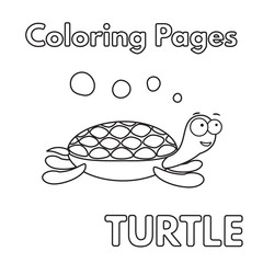 Cartoon Turtle Coloring Book