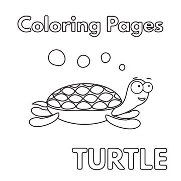 Cartoon Turtle Coloring Book