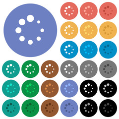 Preloader symbol round flat multi colored icons
