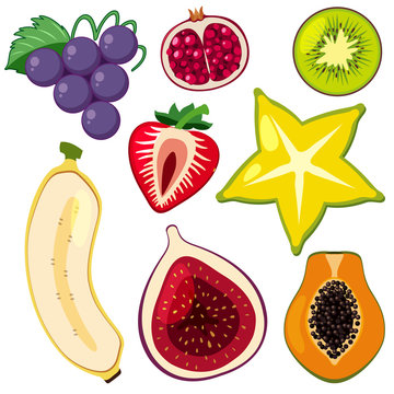 A Slet of Sliced Fruit