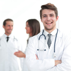 Fototapeta premium doctor therapist on the background of the office