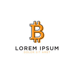Bitcoin logo design template