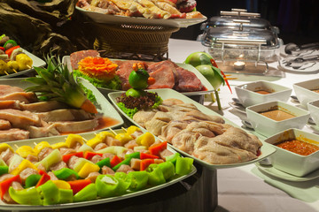 Raw meat  at the wedding.