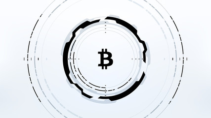 Bitcoin Futuristic Technology Vector Illustration