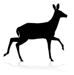 Fototapeta na wymiar Deer Animal Silhouette