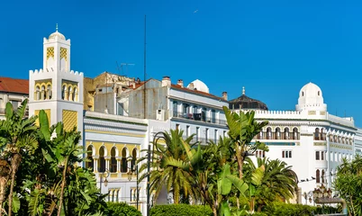 Fototapete Rund Moorish Revival architecture in Algiers, Algeria © Leonid Andronov
