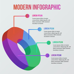 modern infographic for business presentation with grey background
