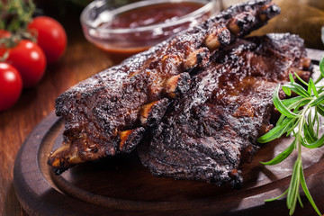 Spicy barbecued pork ribs