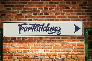 Obraz premium Schild 318 - Fortbildung