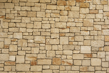 Background of old wall texture, traditional Mallorcan ashlars - obrazy, fototapety, plakaty