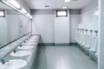 Public toilet and Bathroom interior with wash basin and toilet room.