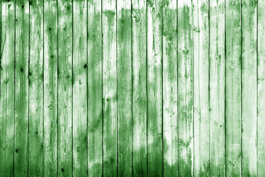Wooden wall texture in green tone.