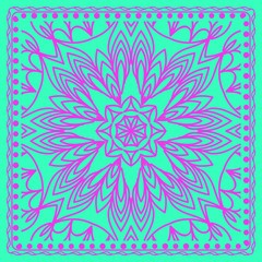Fototapeta na wymiar Mandala floral geometric pattern. Vector illustration