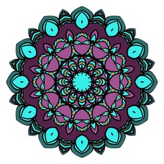 mandala round ornament. vector illustration
