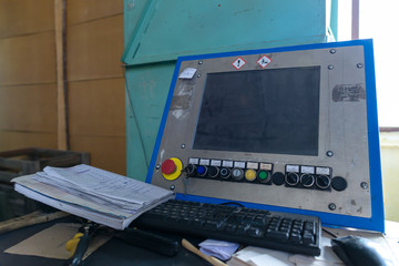 Fototapeta premium Equipment in industrial glass processing workshop 