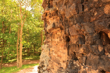Wall of Sambor Prei Kuk, Cambodia