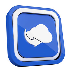 ikona plastikowa 3D niebieski kwadrat pierścień