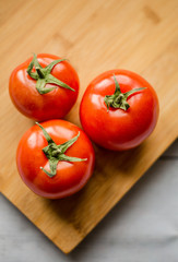 Raw Organic  Tomatoes Ready for Cooking close up
