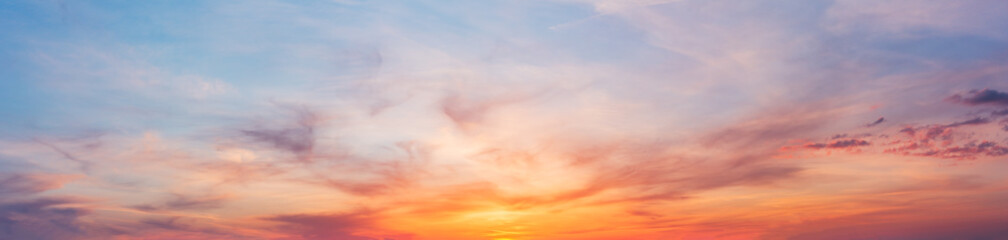 Colorful sunset twilight sky