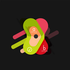 Flat design geometric infographics, arrow shape vector sticker or label, price tags, offer promotion badge, icon design, paper style layout for data graphic visualization step by step process, for