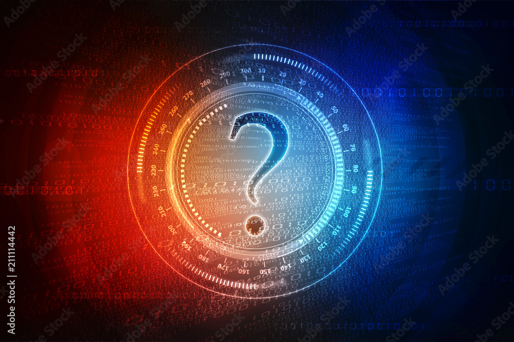 Poster 2d rendering question mark concept