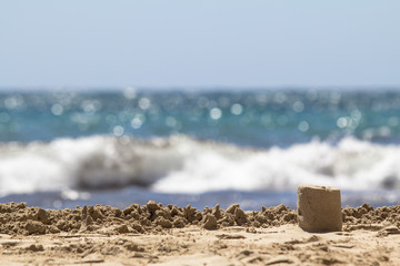 Castle on the sand beach