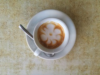 decorated coffee cup