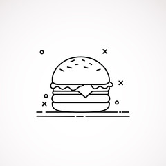 Burger vector icon.