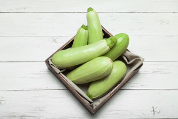 Raw zucchini, biological agriculture. Healthy diet.