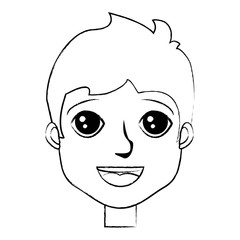 Obraz na płótnie Canvas Cartoon man icon over white background, vector illustration