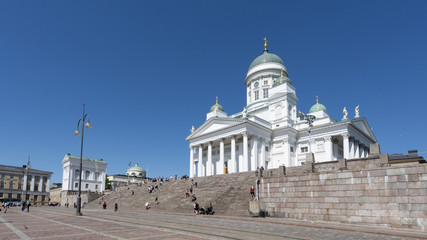 Fototapeta na wymiar Helsinki Cathedral, the symbol of Helsinki