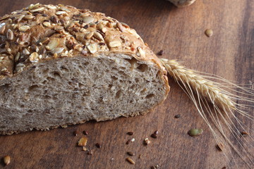 multi-grain bread and ears