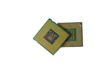 isolated CPU on white background