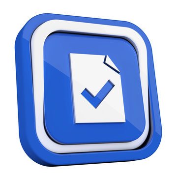 recommend clip art: ikona plastikowa 3D niebieski kwadrat pierścień