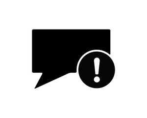 chat warning icon design round illustration,glyph style design, designed for web and app