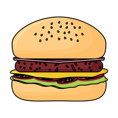 hamburger icon over white background, vector illustration