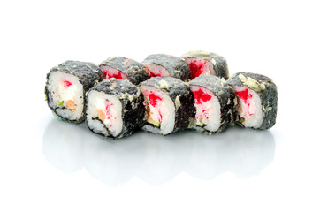 MiTo salmon tempura, sushi, rolls, poppies, Japanese cuisine