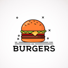 Burger vector icon.