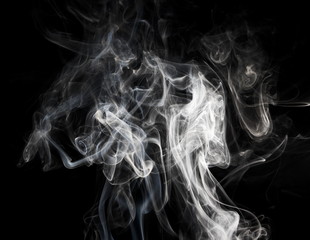 Smoke on black background