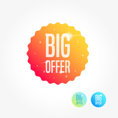 Big Offer Commercial Shopping Label