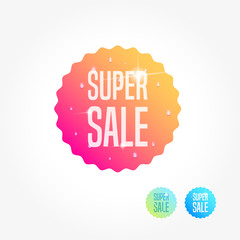 Super Sale Commercial Shopping Label