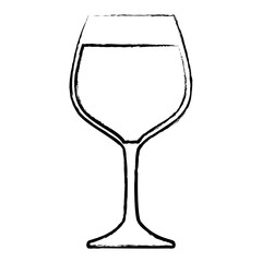 wine glass icon over white background, vector illustration