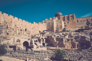 Ruins of the Ophel walls, Jerusalem
