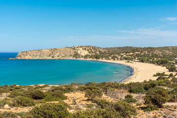 Fototapeta na wymiar The Sarakiniko beach on the island Gavdos, Greece