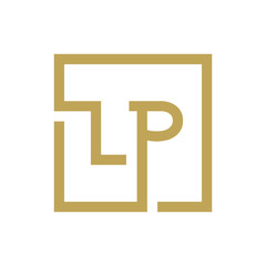 Obraz premium two letter logo line square LA TO LZ